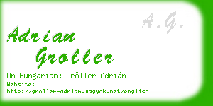 adrian groller business card