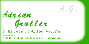 adrian groller business card